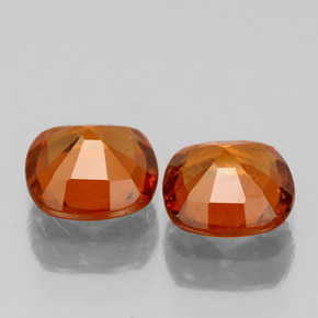 캐럿 천연 시나몬 오렌지 헤소나이트 가넷 보석, 쿠션 컷, 6.1×6.1 mm, VS-SI