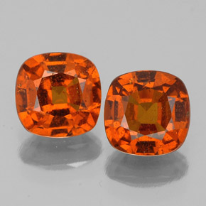 2.08캐럿 천연 시나몬 오렌지 헤소나이트 가넷 보석, 쿠션 컷, 6×6 mm, VS-SI