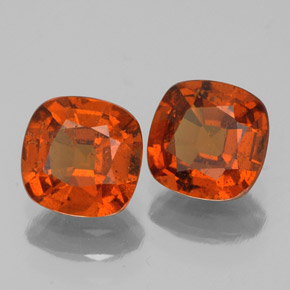 2.08캐럿 천연 시나몬 오렌지 헤소나이트 가넷 보석, 쿠션 컷, 6×6 mm, VS-SI