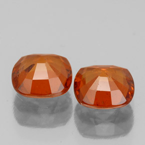 2.08캐럿 천연 시나몬 오렌지 헤소나이트 가넷 보석, 쿠션 컷, 6×6 mm, VS-SI