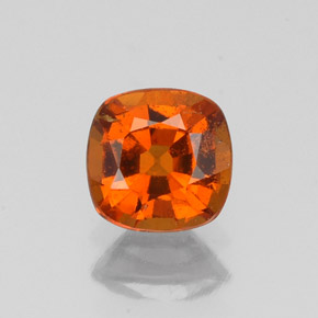 0.81캐럿 천연 시나몬 오렌지 헤소나이트 가넷, 쿠션 컷, 5.5×5.4 mm, VS-SI