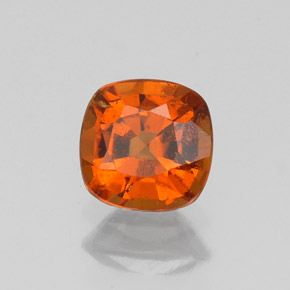 0.81캐럿 천연 시나몬 오렌지 헤소나이트 가넷, 쿠션 컷, 5.5×5.4 mm, VS-SI