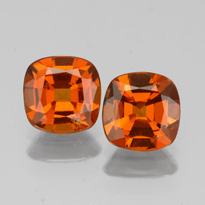 캐럿 천연 시나몬 오렌지 헤소나이트 가넷 보석, 쿠션 컷, 6×6 mm, VS