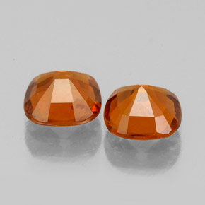 캐럿 천연 시나몬 오렌지 헤소나이트 가넷 보석, 쿠션 컷, 6×6 mm, VS