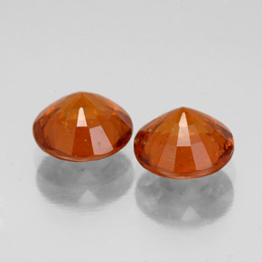 캐럿 천연 시나몬 오렌지 헤소나이트 가넷 보석, 라운드 컷, 6.97 mm, SI