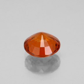 1.38캐럿 천연 시나몬 오렌지 헤소나이트 가넷, 라운드 컷, 6.90 mm, VS-SI