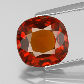 3.58캐럿 천연 시나몬 오렌지 헤소나이트 가넷, 쿠션 컷, 9.7×9.4 mm, VS-SI