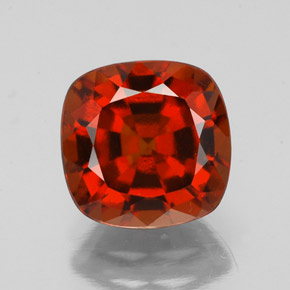 2.79캐럿 천연 시나몬 오렌지 헤소나이트 가넷, 쿠션 컷, 8.1×8 mm, VS