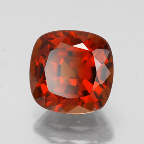 2.79캐럿 천연 시나몬 오렌지 헤소나이트 가넷, 쿠션 컷, 8.1×8 mm, VS