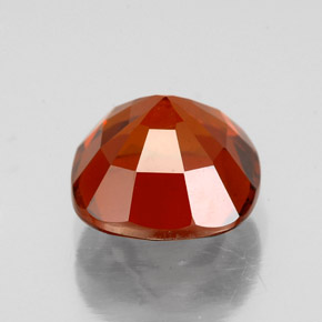 2.79캐럿 천연 시나몬 오렌지 헤소나이트 가넷, 쿠션 컷, 8.1×8 mm, VS