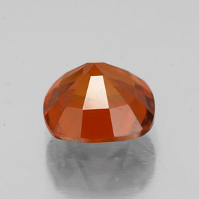 2.25캐럿 천연 파이어 레드 헤소나이트 가넷, 쿠션 컷, 7.6×7.6 mm, VS-SI