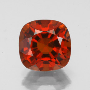 2.61캐럿 천연 시나몬 오렌지 헤소나이트 가넷, 쿠션 컷, 8×7.9 mm, VS