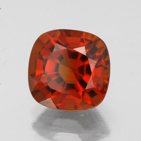 2.61캐럿 천연 시나몬 오렌지 헤소나이트 가넷, 쿠션 컷, 8×7.9 mm, VS