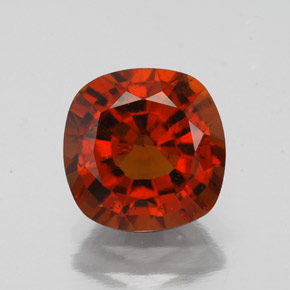 2.27캐럿 천연 시나몬 오렌지 헤소나이트 가넷, 쿠션 컷, 7.8×7.8 mm, VS-SI