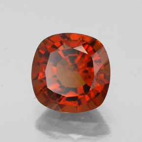 2.27캐럿 천연 시나몬 오렌지 헤소나이트 가넷, 쿠션 컷, 7.8×7.8 mm, VS-SI