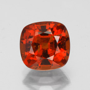 2.45캐럿 천연 시나몬 오렌지 헤소나이트 가넷, 쿠션 컷, 7.7×7.5 mm, VS-SI