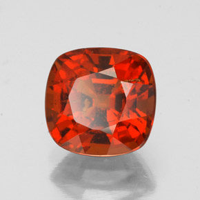 2.45캐럿 천연 시나몬 오렌지 헤소나이트 가넷, 쿠션 컷, 7.7×7.5 mm, VS-SI
