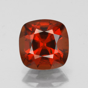 2.32캐럿 천연 시나몬 오렌지 헤소나이트 가넷, 쿠션 컷, 7.9×7.8 mm, VS-SI