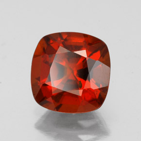 2.32캐럿 천연 시나몬 오렌지 헤소나이트 가넷, 쿠션 컷, 7.9×7.8 mm, VS-SI
