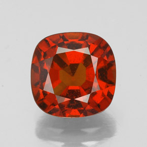 2.64캐럿 천연 시나몬 오렌지 헤소나이트 가넷, 쿠션 컷, 8.1×8.1 mm, VS