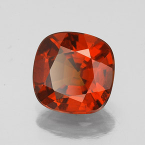 2.15캐럿 천연 시나몬 오렌지 헤소나이트 가넷, 쿠션 컷, 7.9×7.9 mm, VS