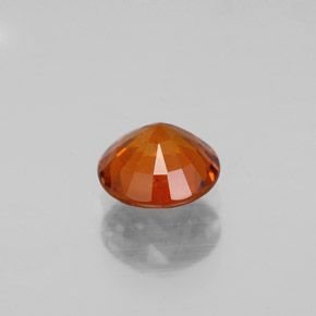 1.26캐럿 천연 딥 오렌지 헤소나이트 가넷, 라운드 컷, 6.57 mm, VS-SI