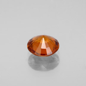 1.09캐럿 천연 다크 오렌지 헤소나이트 가넷, 라운드 컷, 6.60 mm, VS