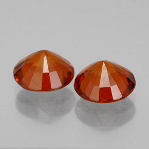 캐럿 천연 시나몬 오렌지 헤소나이트 가넷 보석, 라운드 컷, 6.99 mm, VS-SI