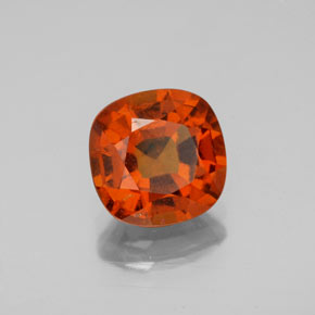 2.40캐럿 천연 시나몬 오렌지 헤소나이트 가넷, 쿠션 컷, 8×7.9 mm, VS-SI
