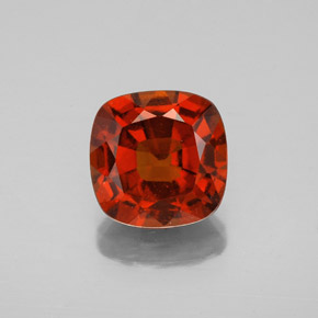2.47캐럿 천연 시나몬 오렌지 헤소나이트 가넷, 쿠션 컷, 8.1×8 mm, VS