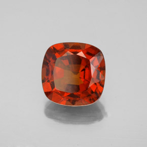 2.47캐럿 천연 시나몬 오렌지 헤소나이트 가넷, 쿠션 컷, 8.1×8 mm, VS