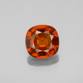 1.68캐럿 천연 밝은 빨간색 헤소나이트 가넷, 쿠션 컷, 7.7×7.6 mm, VS-SI