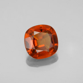 1.68캐럿 천연 밝은 빨간색 헤소나이트 가넷, 쿠션 컷, 7.7×7.6 mm, VS-SI