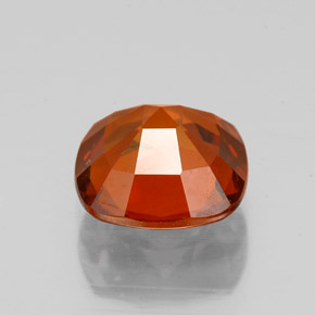 2.01캐럿 천연 시나몬 오렌지 헤소나이트 가넷, 쿠션 컷, 7.5×7.5 mm, VS