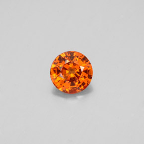 0.62캐럿 천연 시나몬 오렌지 헤소나이트 가넷, 라운드 컷, 5.25 mm, VS-SI