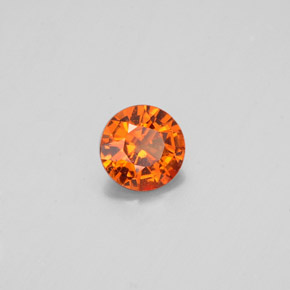 0.62캐럿 천연 시나몬 오렌지 헤소나이트 가넷, 라운드 컷, 5.25 mm, VS-SI