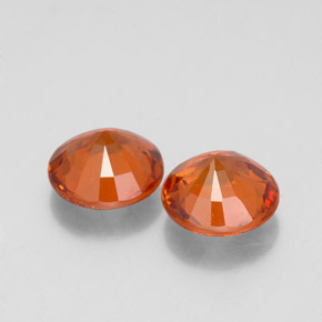 캐럿 천연 시나몬 오렌지 헤소나이트 가넷 보석, 라운드 컷, 5.81 mm, VS-SI