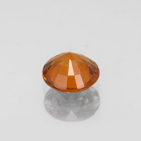 0.79캐럿 천연 시나몬 오렌지 헤소나이트 가넷, 라운드 컷, 5.77 mm, VS