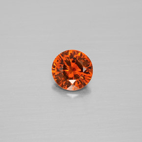 0.71캐럿 천연 시나몬 오렌지 헤소나이트 가넷, 라운드 컷, 5.62 mm, VS-SI