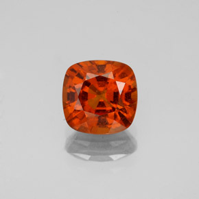 1.78캐럿 천연 시나몬 오렌지 헤소나이트 가넷, 쿠션 컷, 7×6.9 mm, VS-SI
