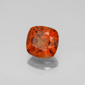 1.78캐럿 천연 시나몬 오렌지 헤소나이트 가넷, 쿠션 컷, 7×6.9 mm, VS-SI