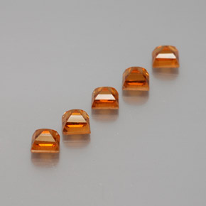 1.80캐럿 천연 딥 오렌지 헤소나이트 가넷 보석, 스퀘어, 3.6×3.6 mm, VS