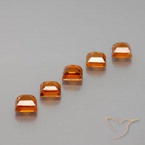 1.84캐럿 천연 미디엄 다크 오렌지 헤소나이트 가넷 보석, 정사각형, VS