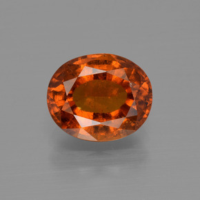 2.68캐럿 천연 시나몬 오렌지 헤소나이트 가넷, 타원형 컷, 9.2×7.6 mm, VS-SI