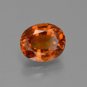 2.68캐럿 천연 시나몬 오렌지 헤소나이트 가넷, 타원형 컷, 9.2×7.6 mm, VS-SI