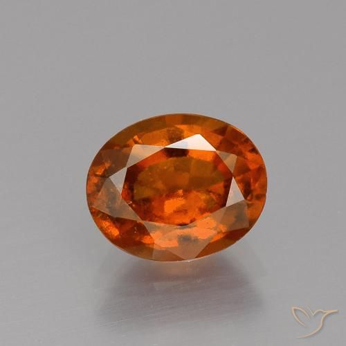 2.09ct 자연스러운 다크 오렌지 헤소나이트 가넷, 타원형, VS