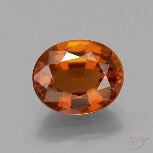 1.77ct 자연스러운 미디엄 오렌지 헤소나이트 가넷, 타원형, VS
