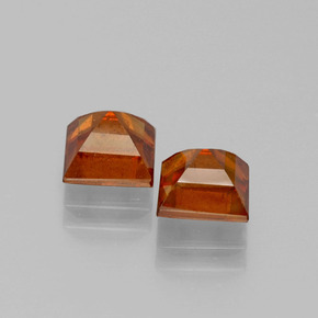 2.82캐럿 천연 딥 오렌지 헤소나이트 가넷 보석, 스퀘어, 6×5.9 mm, VS-SI