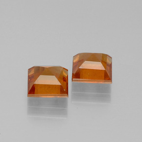 2.57캐럿 천연 미디엄 다크 오렌지 헤소나이트 가넷 보석, 스퀘어, 5.9×5.9 mm, VS-SI