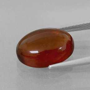 8.14캐럿 천연 시나몬 오렌지 헤소나이트 가넷, 타원형 컷, 투명한